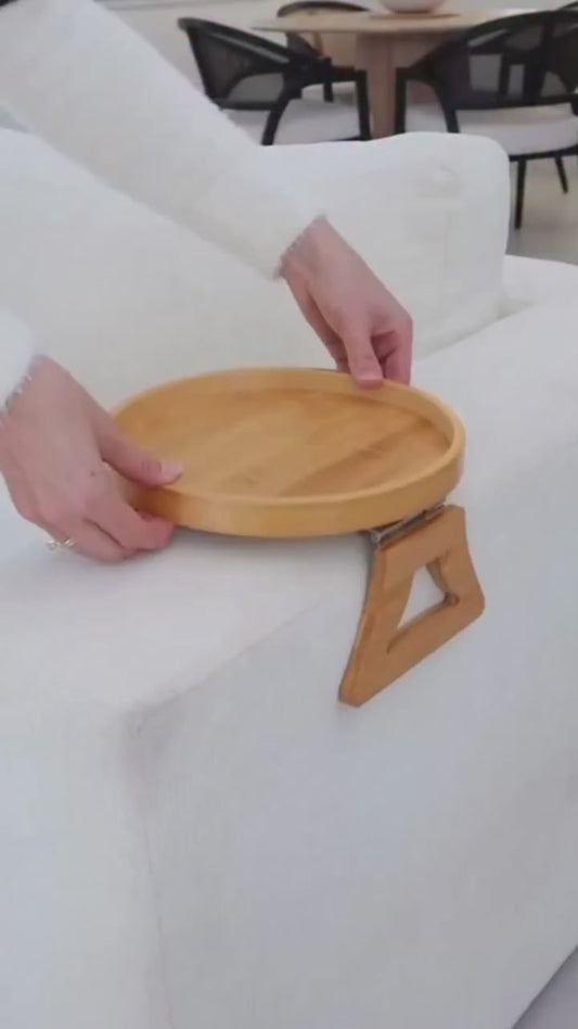 Folding Wooden Sofa Support Tray 25cm